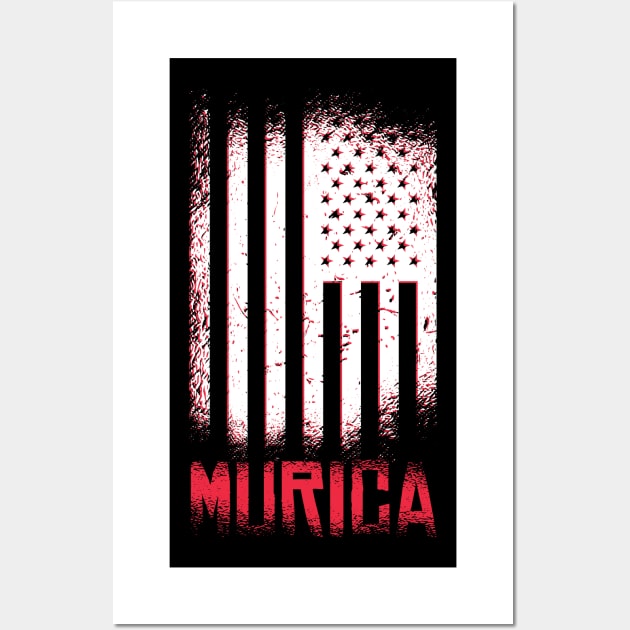 Murica - American Flag Wall Art by LR_Collections